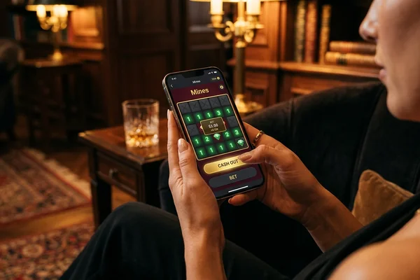 Jogo Mines na Lucky Bet, com moedas de ouro e tema verde e dourado, cassino online Brasil