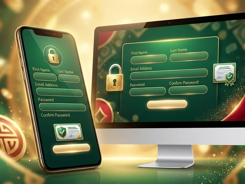 Interface de registro da lucky bet com bônus exclusivos 2026