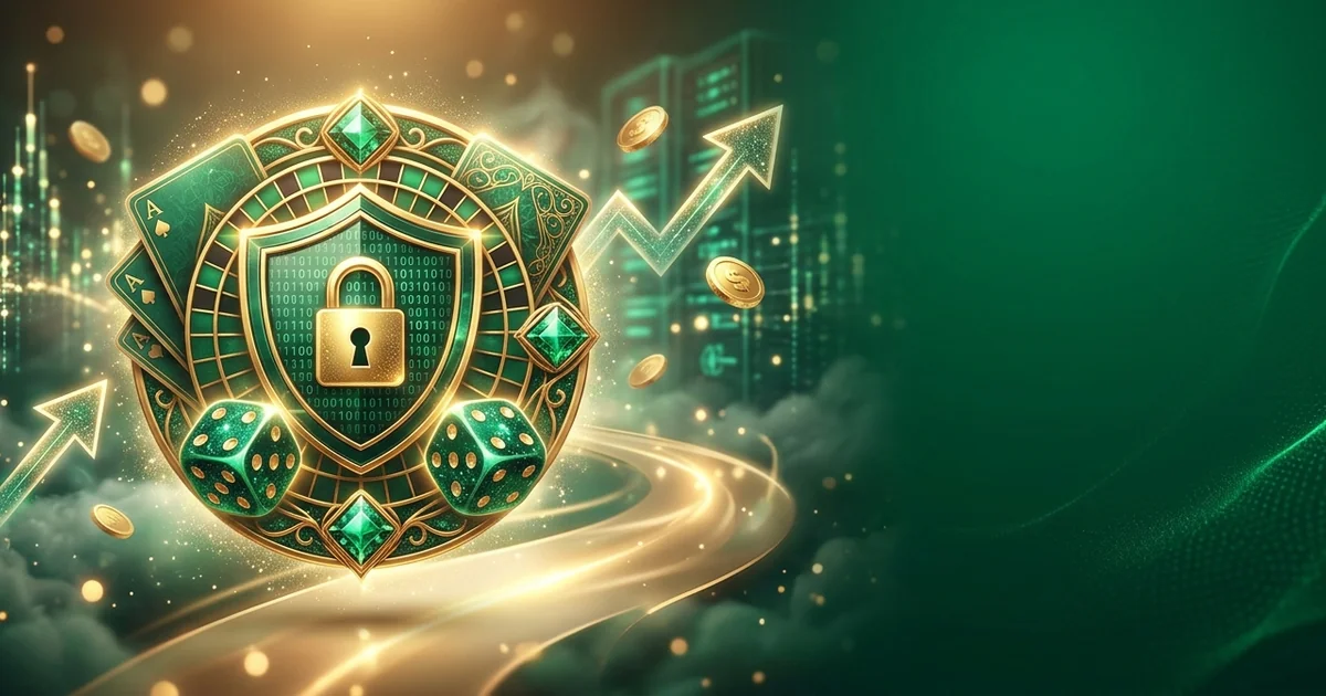 Banner ilustrativo sobre política de cookies e privacidade da Lucky Bet, com elementos de segurança e dados.