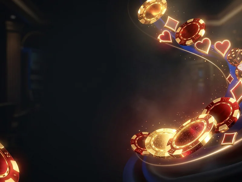 Representação visual dos valores da lucky bet: mãos segurando fichas de cassino e um cadeado, simbolizando segurança e jogo responsável, com elementos de tecnologia ao fundo.