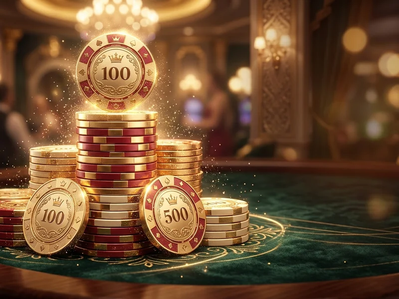 Pessoa equilibrando fichas de casino, simbolizando jogo responsável e controle